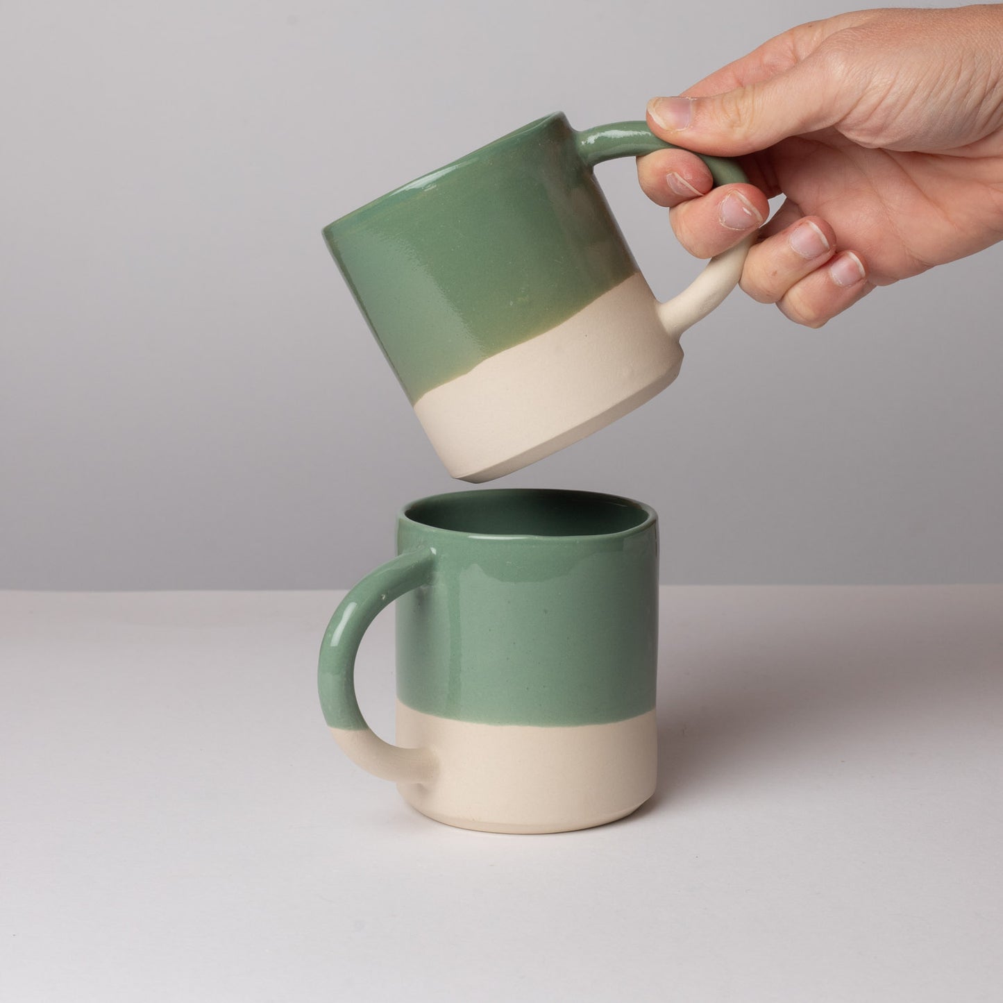 Duo de mugs verts