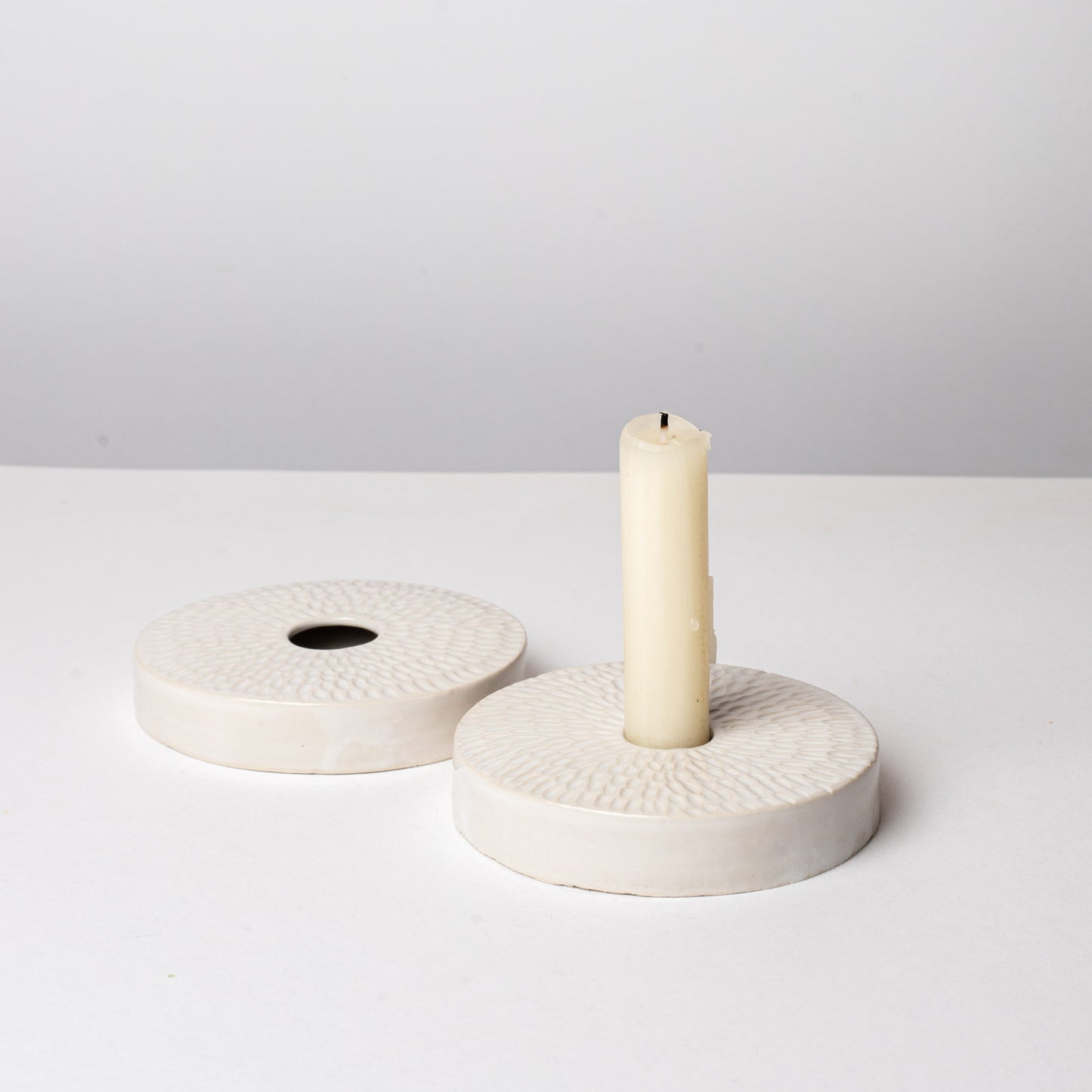 2 Bougeoirs Texture