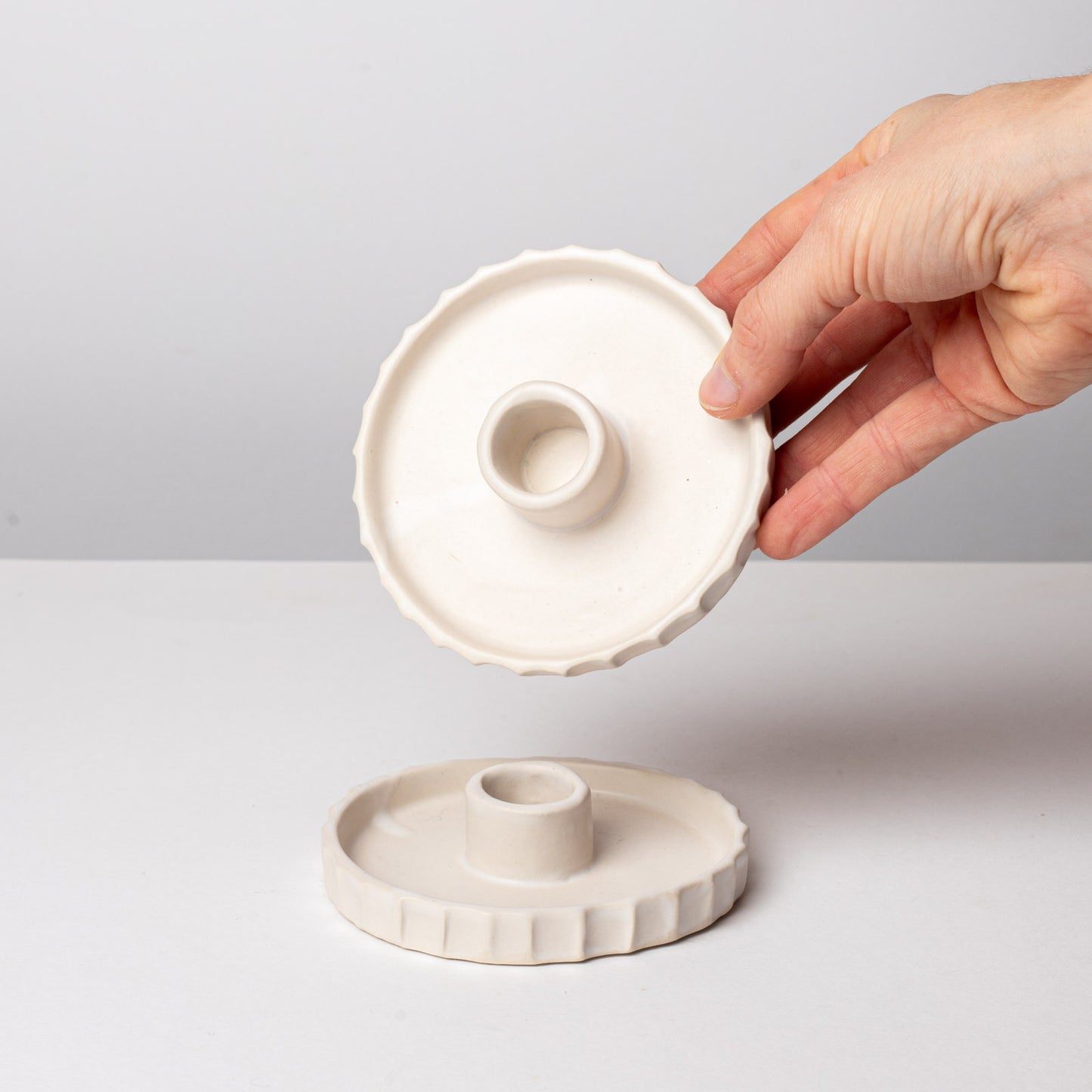 2 Bougeoirs Meringue