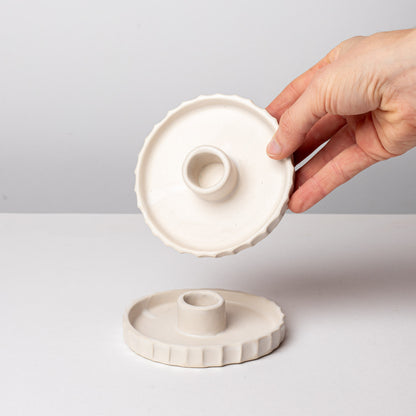 2 Bougeoirs Meringue