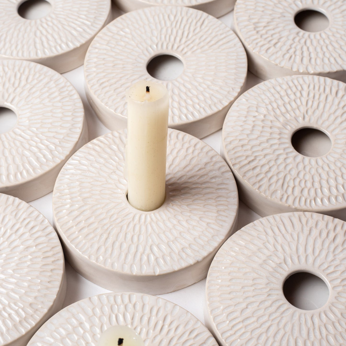 2 Bougeoirs Texture