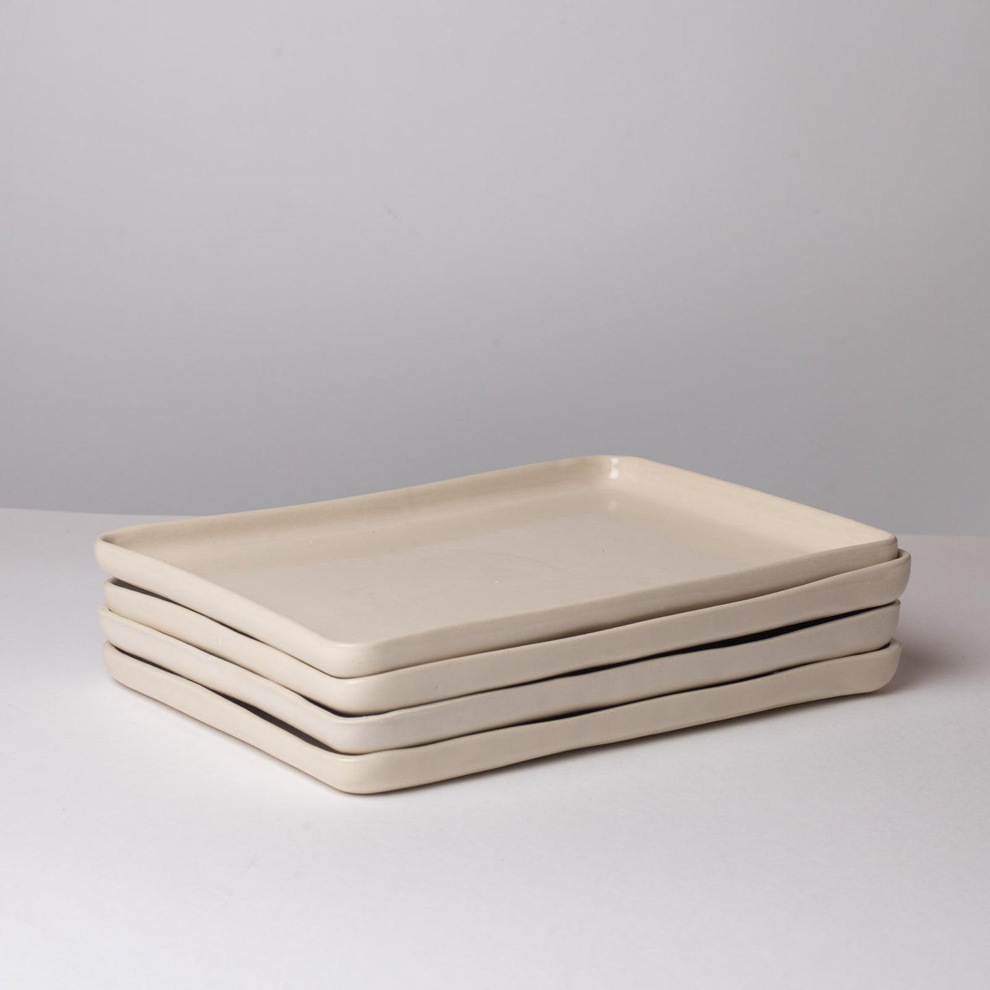 Set de plateaux blancs