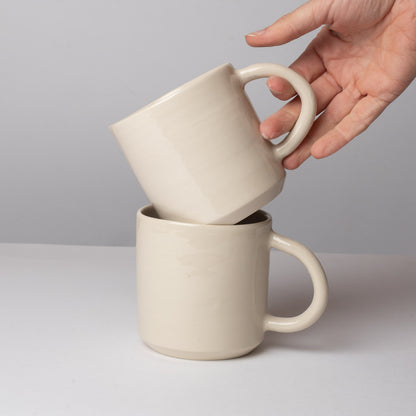 2 Grands mugs Blancs