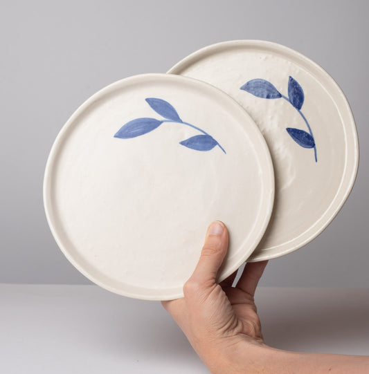 Duo assiettes feuilles