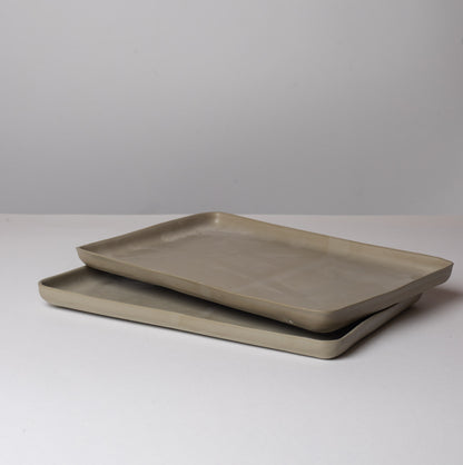 Set de plateaux verts